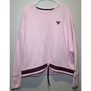Under Armour Women’s Project Rock Fleece‎ Crew Neck Size XL - Pink